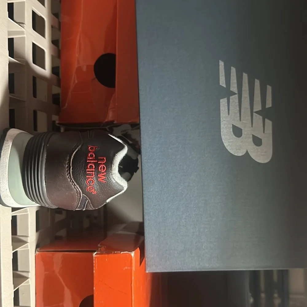 New Balance Dark Brown and Gray Athletic Shoes - Picture 3 of 4